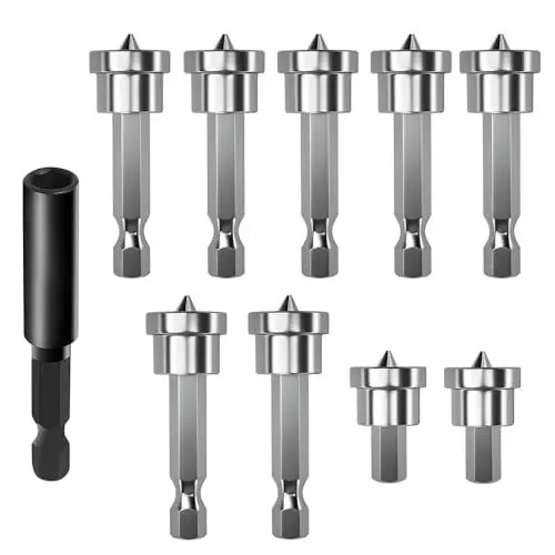 Produktbild: Saipor 10pcs Trockenbau Schraubendreher Bits mit Tiefenanschlag PH2 Magnetische Schnellbau-Schrauben Bit 1/4