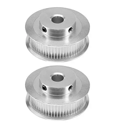 Produktbild: Saipor 2 Stück GT2 Zahnriemenscheibe Aluminium Zahnriemenrad Kit GT2 Riemenscheibe Synchronrad GT2 Timing Pulley für 3D Drucker GT2 Zahnriemen 6mm Breite Gürtel (60 Zähne 8mm Bohrung)