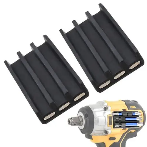 Produktbild: Saipor 2tlg Magnetische Bit-Halter für Schlagschrauber und Akkuschrauber, 3M-Kleber zur Befestigung am Akku Schlagschrauber, Bithalter an der Seite der Schlagbohrmaschine