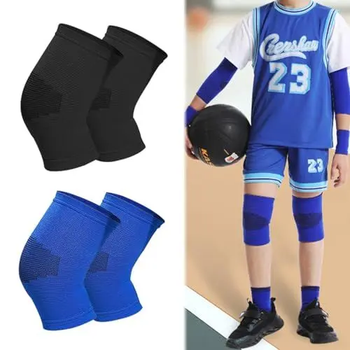 Produktbild: Saituo Home 4 Stücke Knieschoner Kinder Knieschoner Volleyball Kinder Knieschoner Tanzen,Knieschoner Kinder aus Bequemes Atmungsaktives Gewebe Geeignet für Radfahren,Volleyball und Andere Aktivitäten