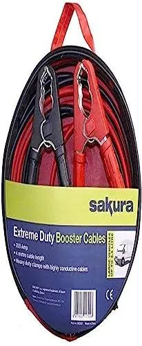 Produktbild: Sakura Starthilfekabel für extreme Beanspruchung SS3627 - 700 A, 4 m, farblich kodierte Klemmen - für Pkw, Fahrzeuge bis 4,5 l/4500 ccm - leere Batterie