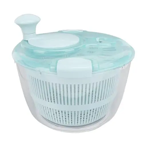 Produktbild: Salatschleuder, 5 L, Schnelle Einhändige Manuelle Salatspülmaschine, Salatschüssel mit Einhandbedienung für Gemüse Obst Salat, Einfache Zubereitung Nahrhafter Lebensmittel