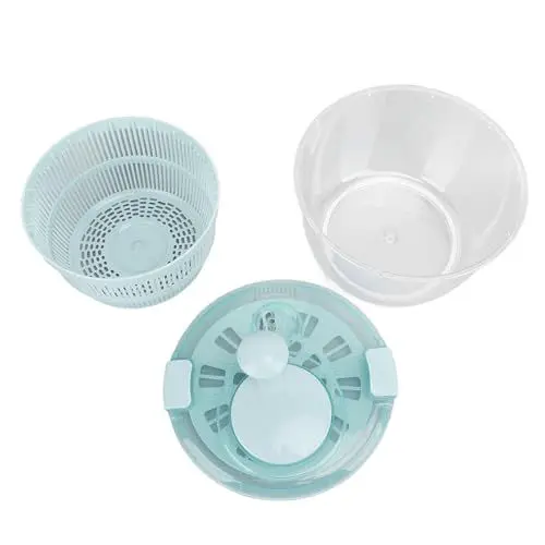 Produktbild: Salatschleuder Lake Blue, 5 L, Schnelle, Einhändige Manuelle Salatschleuder, Einfach zu Bedienen mit 5 L Fassungsvermögen, Dörrt Gemüse und Obst in Sekunden, für Gemüse, Obst,