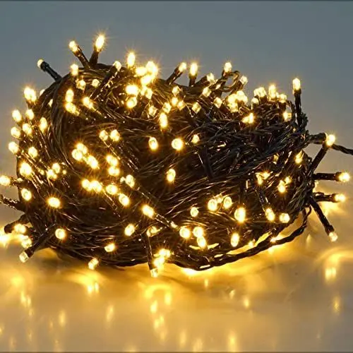 Produktbild: SALCAR 15m 220er Lichterkette Weihnachten LED Deko, 31V Christbaumbeleuchtung Weihnachtsbeleuchtung Außen mit 8 Modi und Memory-Funktion, Warmweiß