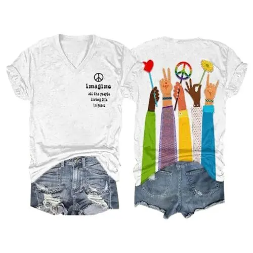 Produktbild: Sale Angebote Damen Kurzarm Casual Bluse Tunika Tshirt Mit Weitem Ausschnitt Damen Oberteile Damen Hemd Shirt Mit Wasserfallausschnitt Strandtop Damen Sommer Sommer Sachen Damen Sale