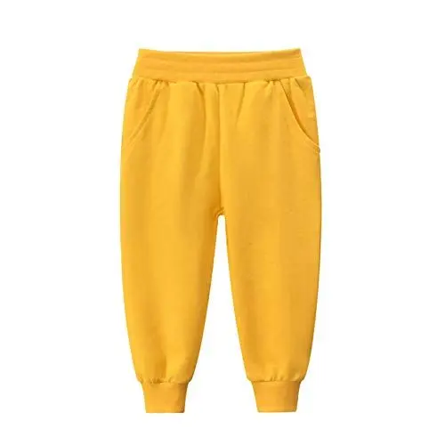 Produktbild: Sale Angebote Jogginghose Jungen Sporthose Kinder Hosen Outdoorhose Baggy Hose Casual Trainingshose Lässiger Sweatpants Sweathose Freizeithose Bequem Warme Sweathose Kleinkind Loungehose Gelb, 100