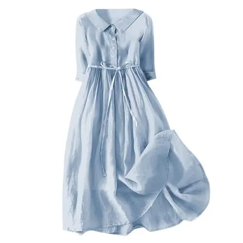 Produktbild: Sale Angebote Strandkleid Sommerkleid Damen Freizeit Lockere Strandkleid Damen Sommer Casual Mode Floral Gedruckt Sommerkleid Damen Lang Maxikleid Damen Sommer Abendkleider T Shirt Kleid Damen Sale