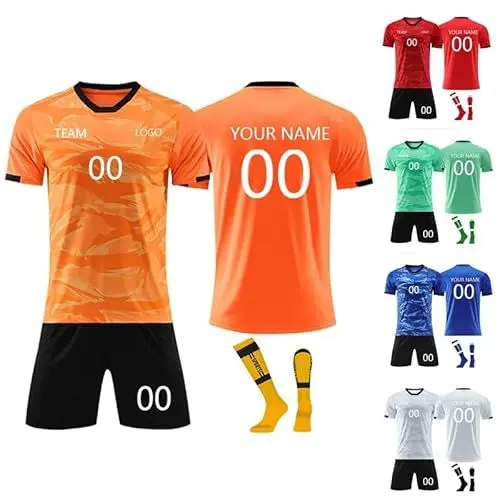 Produktbild: Sale Angebote Wiesn Outfit Herren Personalisierte Individuelles Set Mit Eigenem Namen Fußballtrikots Customized Mit Namen Und Nummer T-Shirts Kurze Hose Und T-Shirt Set Herren 70er Jahre Outfit Herren