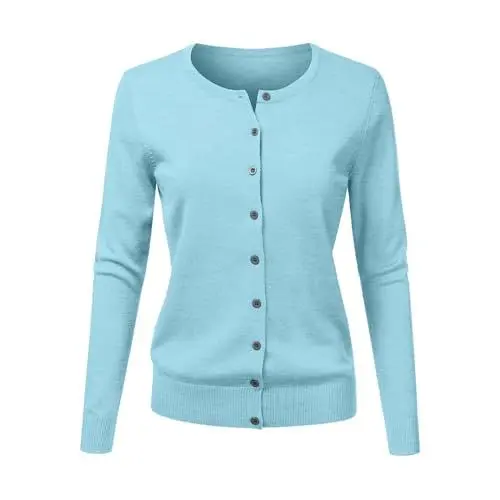 Produktbild: Sale Damen Bekleidung, Ubergangs Jacke Damen Winter Mantel Damen-Cardigan Mit Rundhalsausschnitt Gestrickt Langärmelig Große Yards Locker Einfarbig Kurze Pulloverjacke Cardigan Damen Strickjacken In