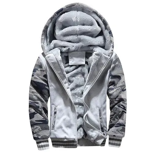 Produktbild: Sommerjacken Herren Lederjacken Herren Echtes Leder Übergangsjacke Fleece Winterjacke 4Xl Jackett Herren Winter Männer Jacken Winter Windbreaker Herren Schwarz Herren Winterjacke Sale