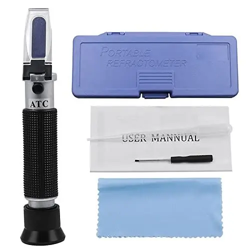 Produktbild: Salinity Refraktometer für Meerwasser Marine Fischhaltung 0-100PPT Salinity Tester mit ATC-Funktion Spezifisches Schwerkraftmessgerät Salinity Meter