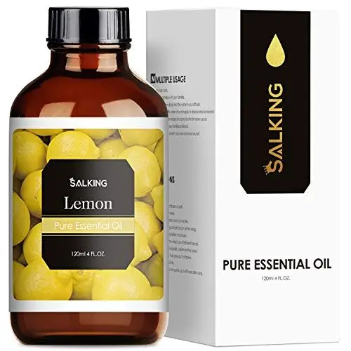 Produktbild: SALKING Zitronenöl 120ml, 100% Reine Natürliche Zitrone ätherisches öl für Aroma Diffuser, Aromatherapie Duftöl für Duftlampen Luftbefeuchter, Massage, Seife, Kerzenherstellung, Geschenke für Frauen