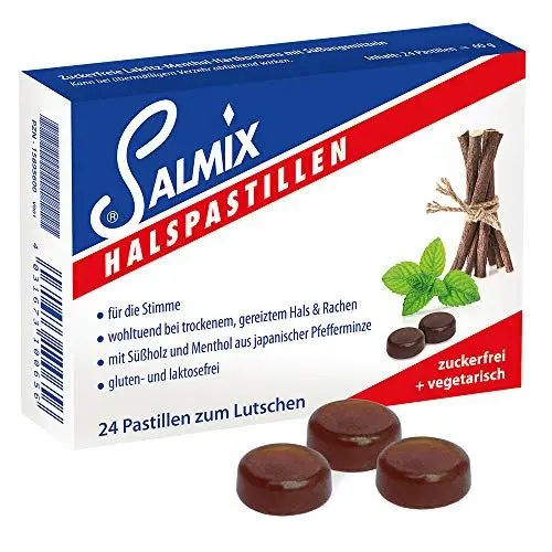 Produktbild: SALMIX Halspastillen | wohltuend bei trockenem, gereiztem Hals & Rachen | 24 Pastillen zum Lutschen