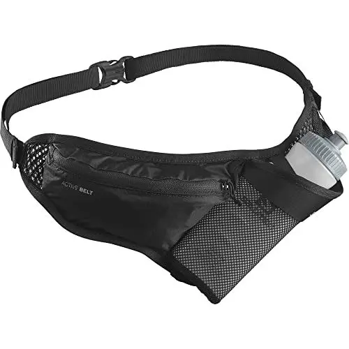 Produktbild: Salomon Active Gürtel Trail Running Wandern Ski mit 3D Trinkflasche Unisex, schneller Zugriff, einfach zu verwenden, Vielseitigkeit, Schwarz, Black