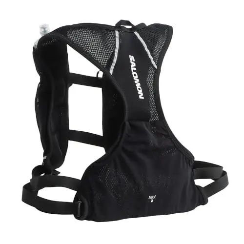Produktbild: Salomon Agile 2 Unisex Hydrationsweste Trail running Wandern MTB, Platz für das Wichtigste, Reflektierende Details, Bewegungskomfort, Schwarz