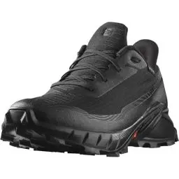 Produktbild: Salomon Alphacross 5 Gore-Tex wasserdichte Herren Trail-Laufschuhe, Starker Grip, Wasser- und Wetterschutz, Anhaltender Komfort, Black, 44
