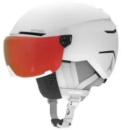 Produktbild: Salomon Atomic Savor Visor Photo Skihelm mit Visier - White Heather - Größe M - Maximale Stoßdämpfung - Active Aircon Belüftungssystem - Hochwertige Verspiegelung für klare Sicht