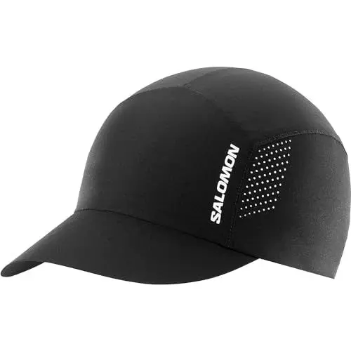 Produktbild: Salomon Cross Compact Unisex Kappe Trail Running Wandern MTB Lauf, Leicht und gut verstaubar, Feuchtigkeitsregulierung, Recyclingmaterial, Schwarz, Einheitsgröße