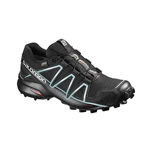 Produktbild: Salomon Speedcross 4 Gore-Tex Damen Trailrunning-Schuhe, Wasserdicht, Präziser Fußhalt, Wetterfester, Black, 39 1/3