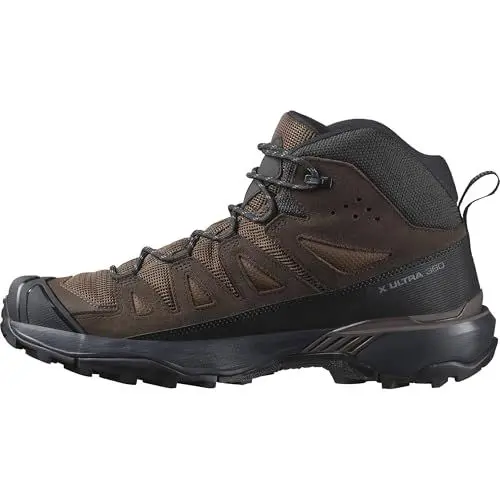Produktbild: Salomon X Ultra 360 Leather Mid Gore-Tex wasserdichte Herren Wanderschuhe, Outdoor-bereit, Grip, Schutz bei jedem Wetter, Dark Earth, 42