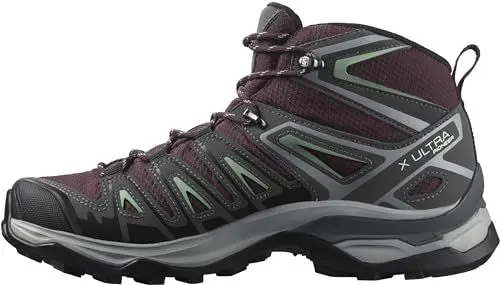 Produktbild: Salomon X Ultra Pioneer Mid Gore-Tex Damen Wanderschuhe, Alle Wetterbedingungen, Sicherer Fußhalt, Stabil und gedämpft, Wine Tasting, 40