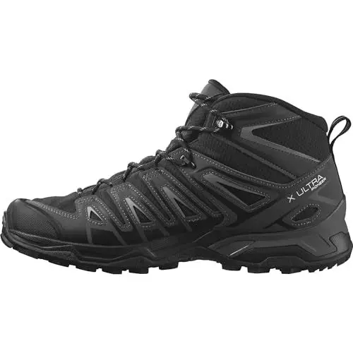 Produktbild: Salomon X Ultra Pioneer Mid Gore-Tex Waterproof Men's Outdoor Shoes, All weather, Secure foothold, and Stable & cushioned, Black, 10