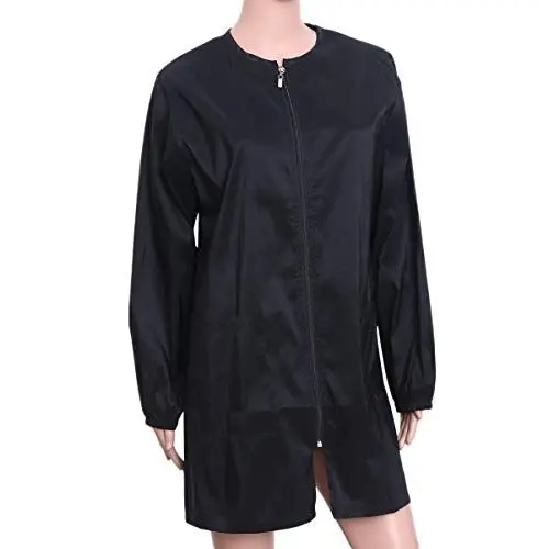 Produktbild: Salon Kleid Friseur Reißverschluss Robe Kittel Arbeitsschürze Wasserdicht Salon Client Kleid Roben Haarschnitt Umhang für Friseur - Größe