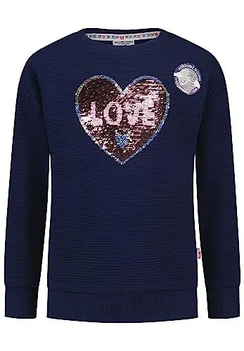 Produktbild: SALT AND PEPPER Mädchen Sweatshirt mit Herz Motiv und Wendepailletten