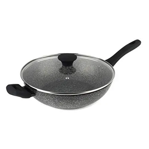 Produktbild: Salter BW05753S Megastone 28cm Wokpfanne, Antihaftwok mit Deckel, PFOA-frei wok, Spülmaschinenfest/Induktionfest pfanne, leichte Reinigun, MetallKochutensilien woks & wokpfannen