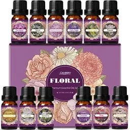 Produktbild: SALUBRITO Blumen Ätherische Öle Set, Blume Duftöl für Diffusor und Kerzenherstellung - Jasmin, Gardenie, Rose, Lavendel, Geranie, Kirschblüte, Freesie und mehr