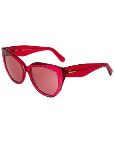 Produktbild: SALVATORE FERRAGAMO Unisex SF1061S Sunglasses, 613 trasparent red, 52