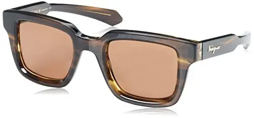 Produktbild: SALVATORE FERRAGAMO Unisex SF1064S Sunglasses, 319 Striped Khaki, 70