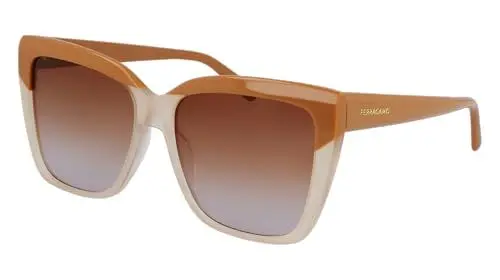 Produktbild: Salvatore Ferragamo Unisex SF1102S Sunglasses, 261 Caramel, 58