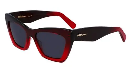Produktbild: Salvatore Ferragamo Unisex SF929SN Sunglasses, 615 Transparent Dark Red Gradient, 55