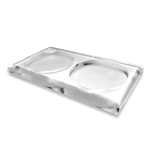 Produktbild: Salz- und Pfeffermühle Tablett, Acryltransparen Tablett.Salz- und Pfefferschleiferzubehör （Innendurchmesser 7,5 cm） Passen Sie viele Mühlen und Schüttler an