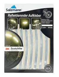Produktbild: Salzmann 3M Scotchlite Reflektierende Aufkleber für Fahrradfelgen (32 Stück)