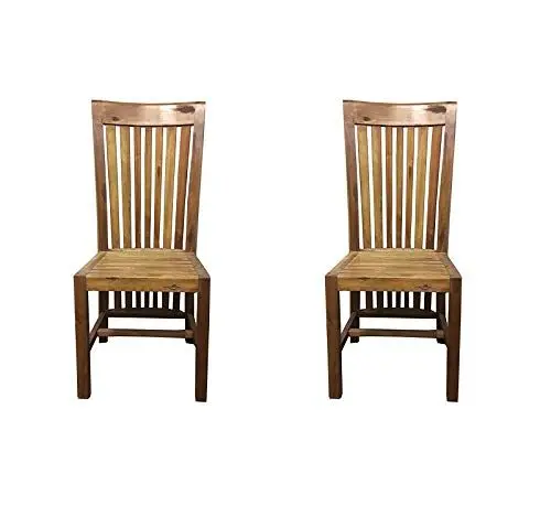 Produktbild: SAM® 2er Set Esszimmerstuhl Imke, Akazie-Holz, Holzstuhl für Esszimmer, pflegeleichtes Unikat