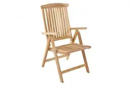 Produktbild: SAM Garten Hochlehner Aruba, 5-Fach Verstellbarer Klappstuhl, Gartenmöbel aus Teak-Holz braun gartenstuhl Aruba