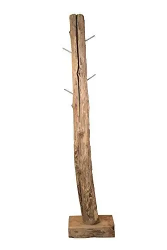 Produktbild: SAM Kleiderständer Tyke aus Teakholz, naturbelassen, Garderobenständer aus Massivholz, Unikat, Garderobe ca. 40 x 25 x 185 cm