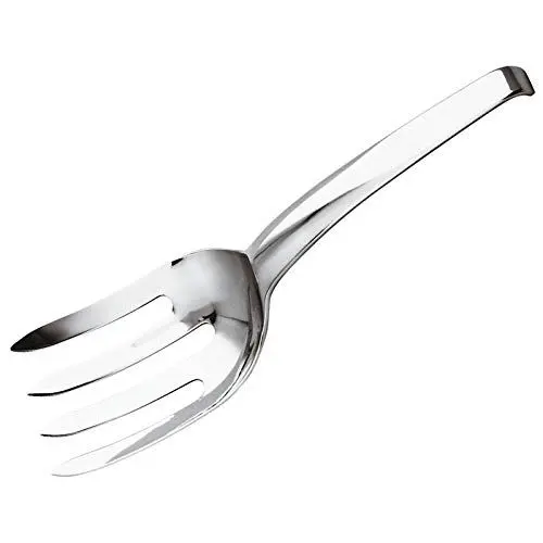 Produktbild: Sambonet Spaghetti Gabel, Spaghetti Server, Pasta Löffel Server Gabel, Spülmaschinenfest, Edelstahl, 28 cm, Silber / Schwarz
