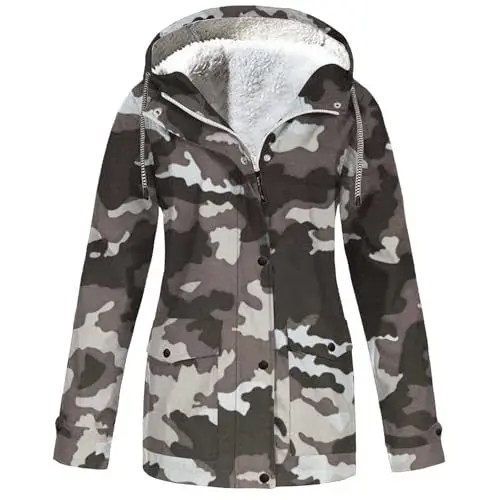 Produktbild: Same Day Angebote Sale Winterjacke Damen Gefüttert Warm Lammfellmantel Damen Echt Winterjacke Mädchen Wasserdicht Warm Jacke Mädchen 164 Winter Daunenjacke Damen Braun Sale Angebote Bestellung