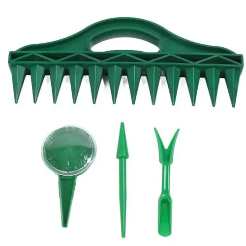 Produktbild: Samenverteiler-Set, 12 Löcher, Samen-in-Erdgräber-Pflanzgefäß, Garten-Saatgut-Abstandshalter mit Einstellbarer Samenabgabe, Zum Pflanzen von Gemüsesamen und Blumenzwiebeln,