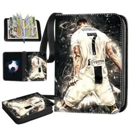 Produktbild: Sammelalbum für Fußball karten, Tragbar PU Wasserdicht Sammelkarten Album, Fussball Karten Sammelnalbum 50 Seiten 400 Karten Kapazitä Fussball Sammelalbum Karten Ordner Heft, Geschenk für Kinder. CR