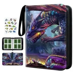 Produktbild: Sammelkarten Album, Sammelalbum Fußball Karten mit 480 Toploader Binder, 4 Taschen Karten Heft für Sammeln Trading Card und Photocard Binder, 16 Bonusaufkleber Geschenke für Kinder