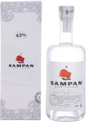 Produktbild: Sampan Rhum Vietnam 43% Vol. 0,7l in Geschenkbox