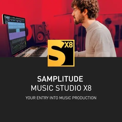 Produktbild: SAMPLITUDE Music Studio X8 - Einstieg in die Welt von MAGIX Pro Audio | Audio Software | Musikprogramm | für Windows 10/11 PC | 1 Volllizenz inkl. Backup-CD im praktischen Versandkarton