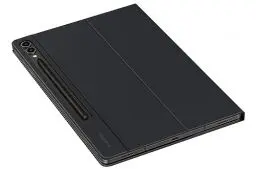 Produktbild: Samsung Book Cover Keyboard Slim EF-DX810 für das Galaxy Tab S9+ / Tab S9 FE+, Einteiliges Tablet Cover, Tablet-Hülle, schlankes, leichtes Design, QWERTZ-Tastatur, POGO-Pin, S Pen Fach, Schwarz