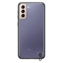 Produktbild: Samsung Clear Protective Cover Smartphone Cover EF-GG996 für Galaxy S21+ 5G Handy-Hülle verstärkter farblicher Rahmen, griffig, Schutz Case, stoßfest, Schwarz