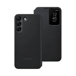 Produktbild: Samsung Clear View Smartphone Cover EF-ZS901 für Galaxy S22, Flip Cover, Handy-Hülle, Extra-Dünn, Stoßfest, Schutz Case, Black