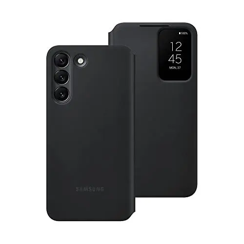 Produktbild: Samsung Clear View Smartphone Cover EF-ZS901 für Galaxy S22, Flip Cover, Handy-Hülle, Extra-Dünn, Stoßfest, Schutz Case, Black